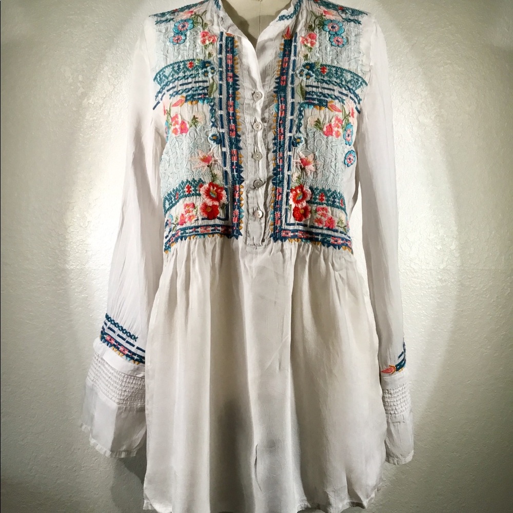 Johnny Was Midsommar Scandinav Tunic Size S NWT